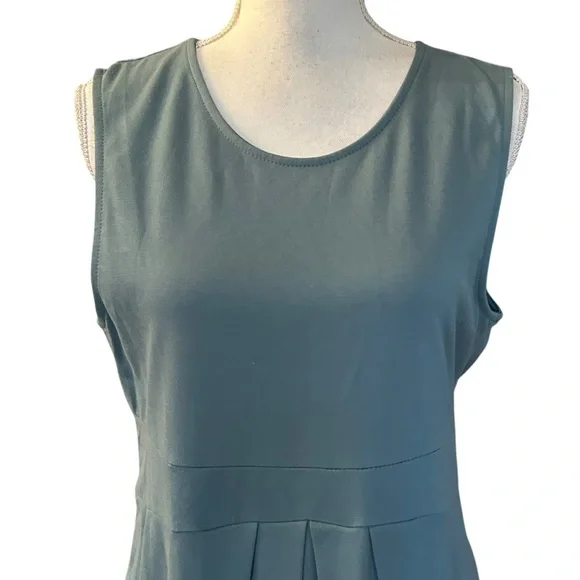 La Clef Sleeveless Fitted Career Maternity Dress Women’s SZ XL Blue Baby Bump - Picture 4 of 8